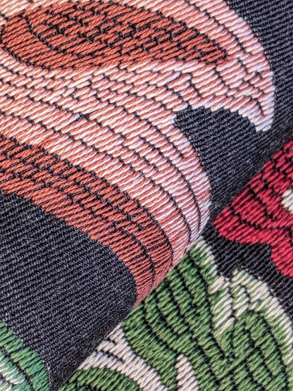 By yard Scalamandre Floral Botanical Tree Foliage Classic French Black Blue Red Yellow Upholstery Fabric