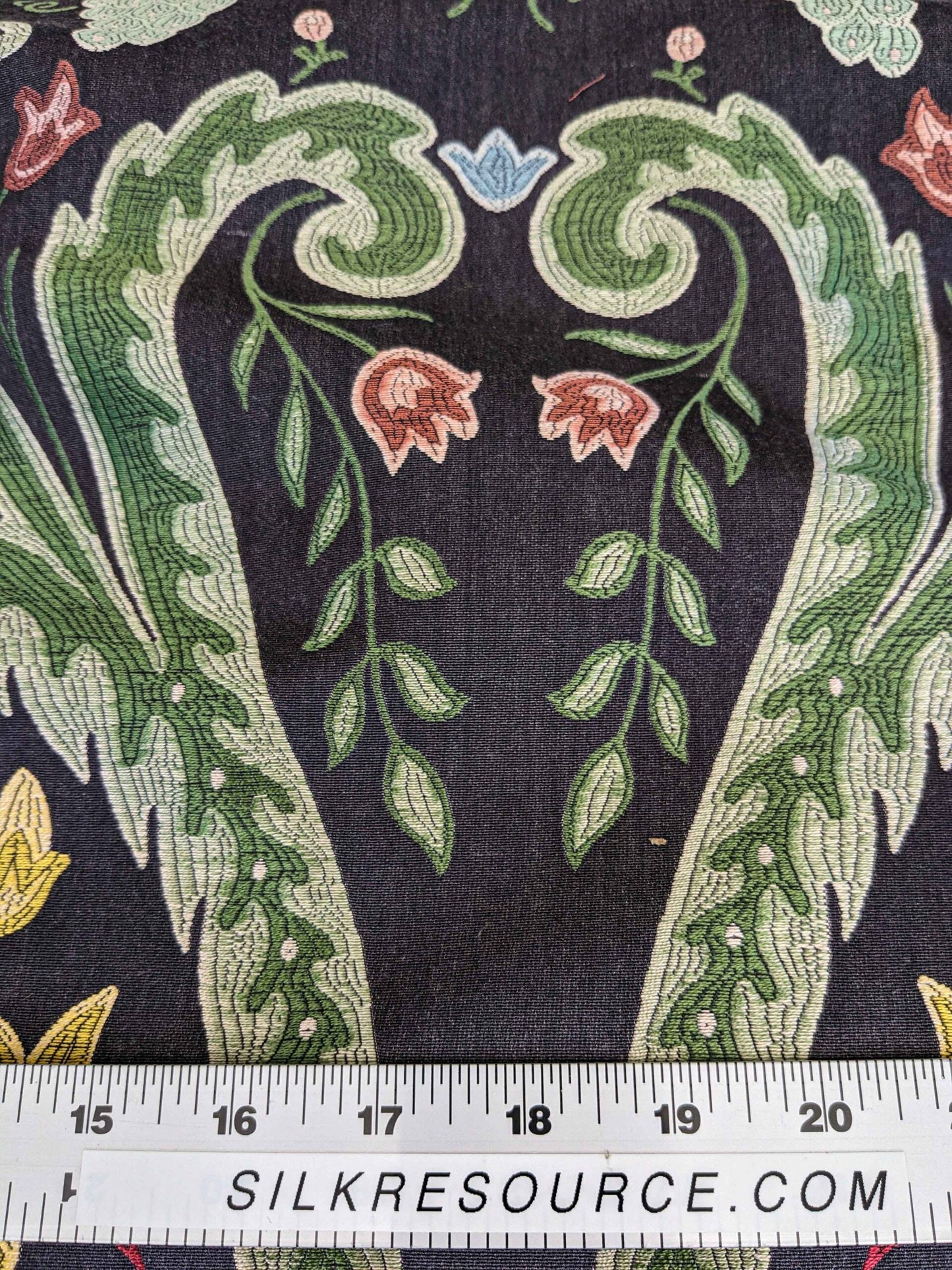 By yard Scalamandre Floral Botanical Tree Foliage Classic French Black Blue Red Yellow Upholstery Fabric