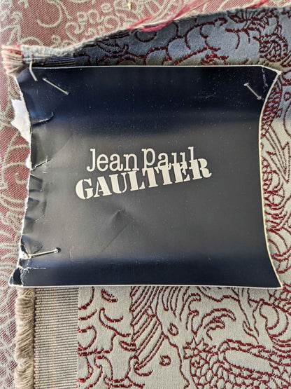 1 yard Jean Paul Gaultier Skin Nectar Polyester Cotton Animals Dragon Fish Abstract Art Deco Gray Red