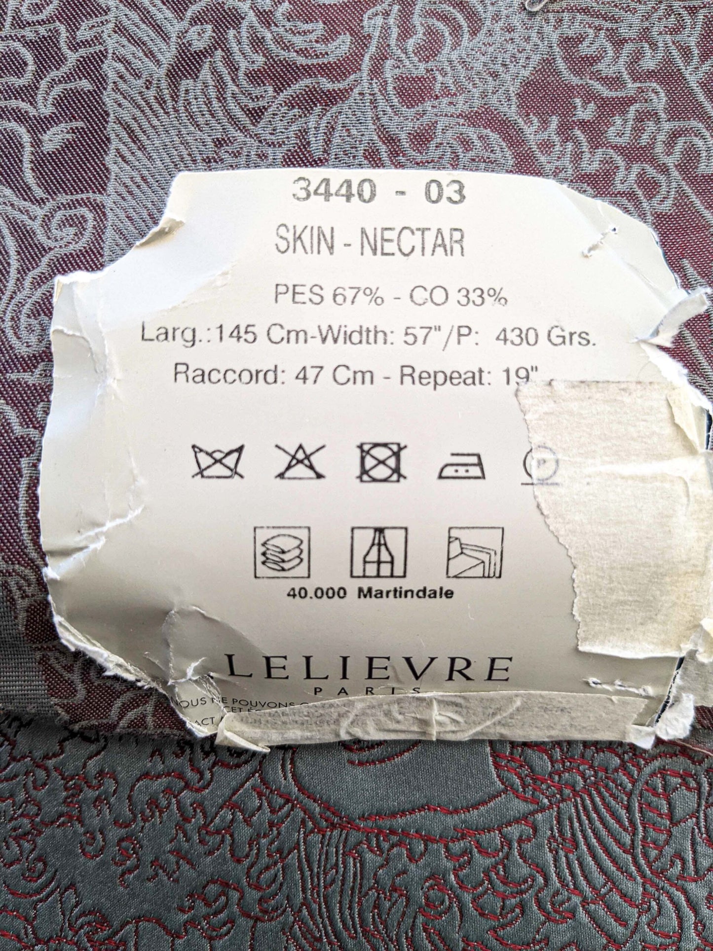 1 yard Jean Paul Gaultier Skin Nectar Polyester Cotton Animals Dragon Fish Abstract Art Deco Gray Red