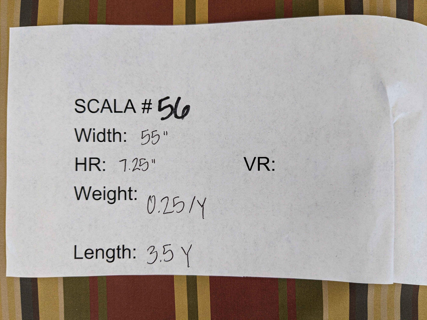 3.5y Scalamandre Silk Stripe Red White Yellow Blue Green