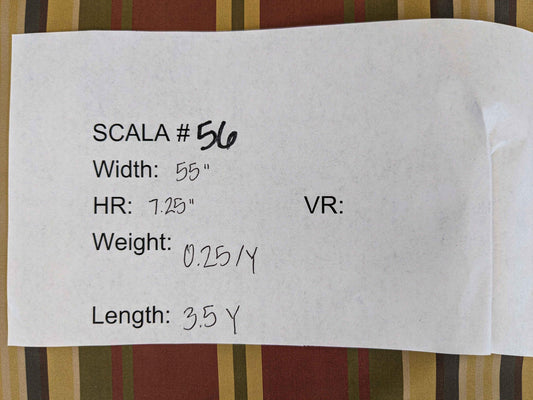 3.5y Scalamandre Silk Stripe Red White Yellow Blue Green