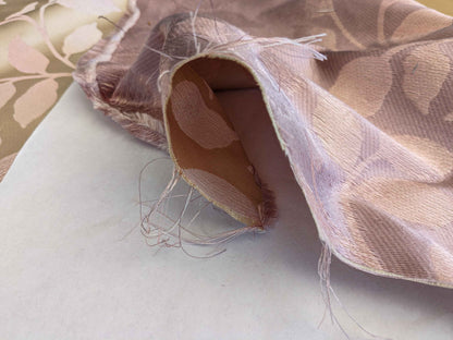 1y Scalamandre Silk Pink Leaves Botanical Tree Foliage Classic