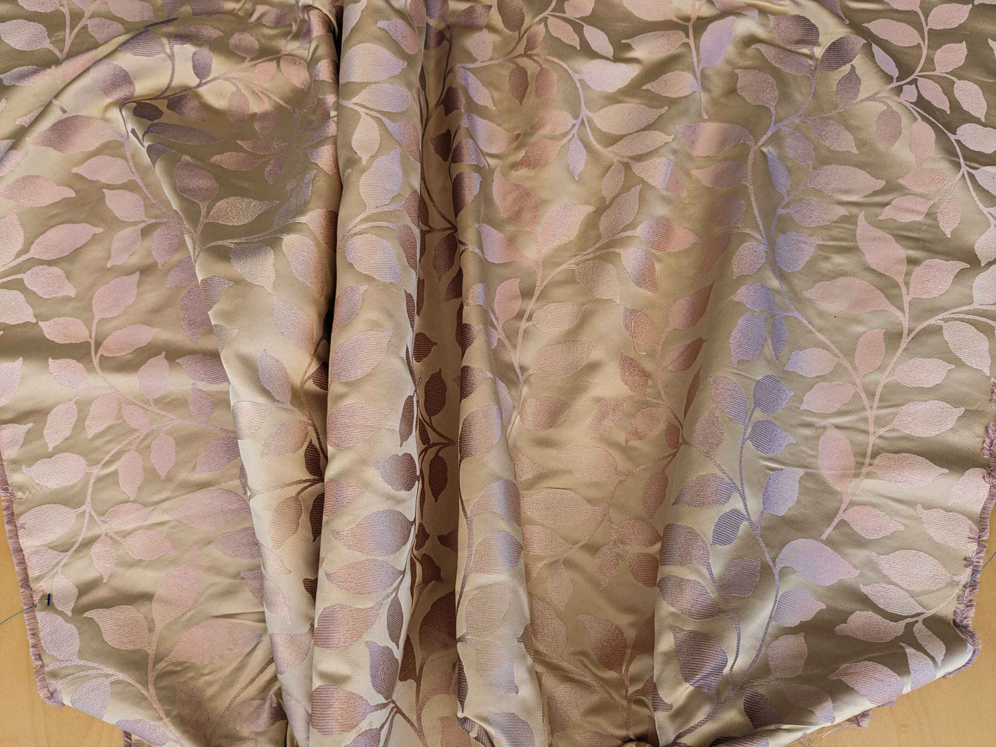 1y Scalamandre Silk Pink Leaves Botanical Tree Foliage Classic