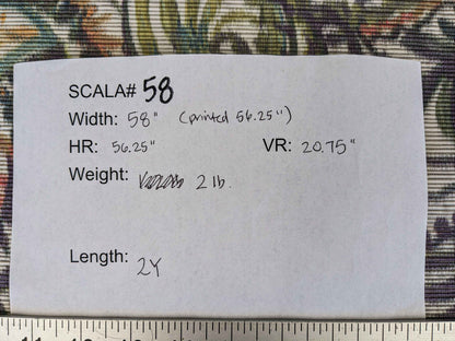 2y Scalamandre Indra Slate Blue Multi Paisley Aztek Mayan Print MSRP USD 202/Y Heavy!