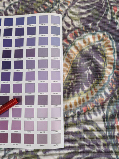 2y Scalamandre Indra Slate Blue Multi Paisley Aztek Mayan Print MSRP USD 202/Y Heavy!