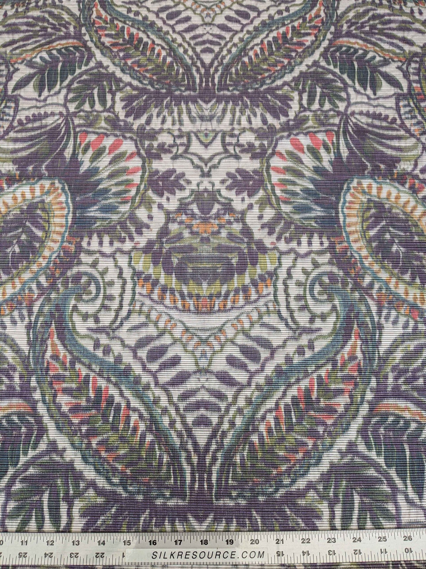 2y Scalamandre Indra Slate Blue Multi Paisley Aztek Mayan Print MSRP USD 202/Y Heavy!