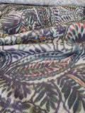 2y Scalamandre Indra Slate Blue Multi Paisley Aztek Mayan Print MSRP USD 202/Y Heavy!