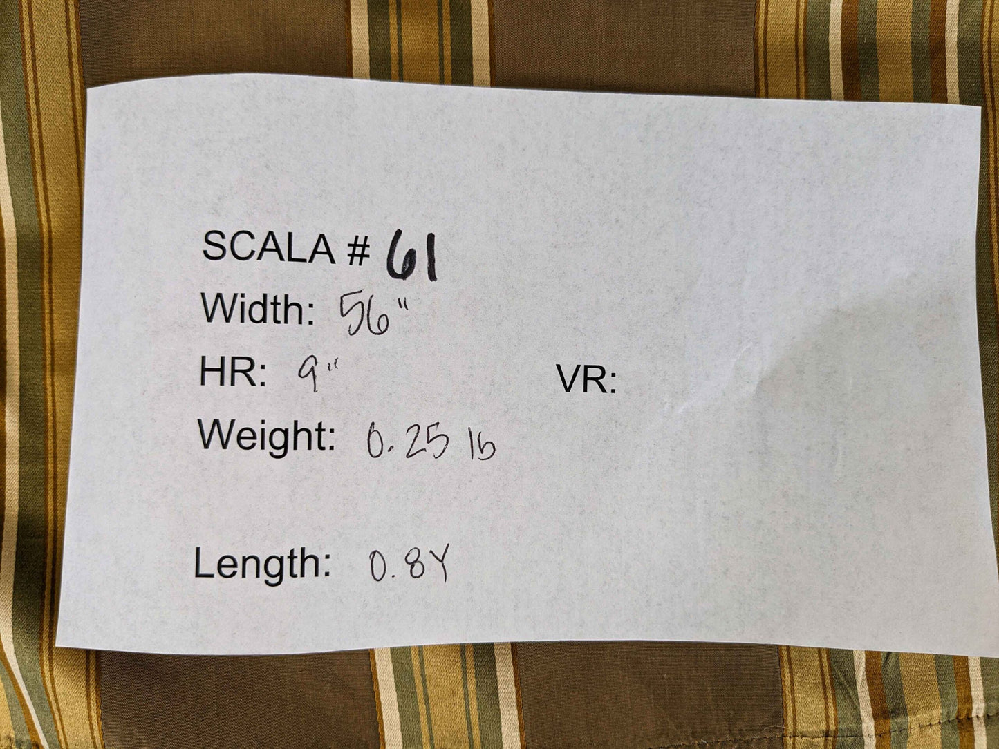 0.8y Scalamandre Gustave Stripe Bronze Brown Gold Green Old World Weavers 100% Silk Stripe