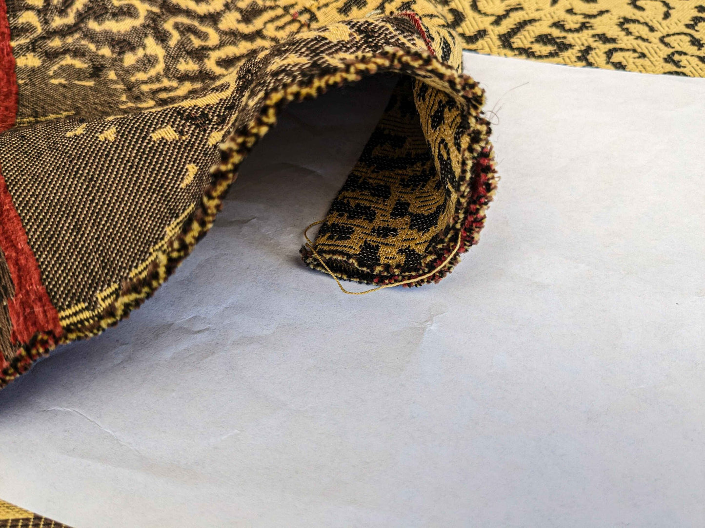 2.1y Scalamandre Floral Red Gold Brown Botanical Classic