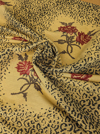 2.1y Scalamandre Floral Red Gold Brown Botanical Classic