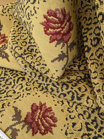 2.1y Scalamandre Floral Red Gold Brown Botanical Classic