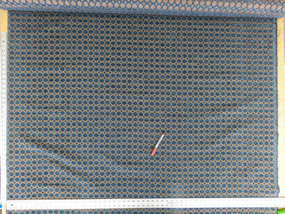 2.9y Scalamandre Blue Brown Diamond Vintage Neoclassical Art Deco Velvet