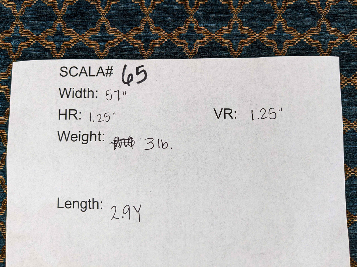 2.9y Scalamandre Blue Brown Diamond Vintage Neoclassical Art Deco Velvet