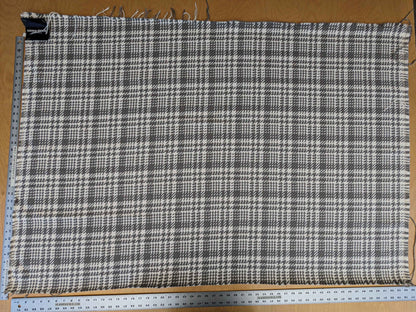 1 yard Sonia Rykiel Maison Plaid Check Gray White Woven