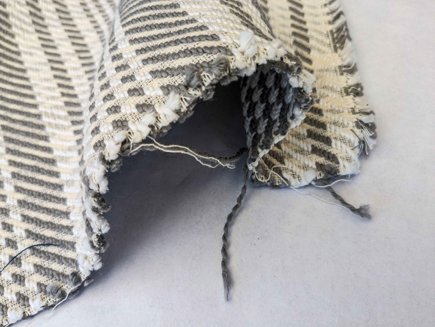 1 yard Sonia Rykiel Maison Plaid Check Gray White Woven