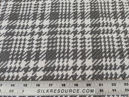 1 yard Sonia Rykiel Maison Plaid Check Gray White Woven
