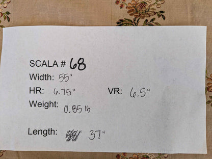 41" x 55" Scalamandre Floral Botanical French Court Stripe Beige Gray