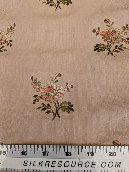 41" x 55" Scalamandre Floral Botanical French Court Stripe Beige Gray