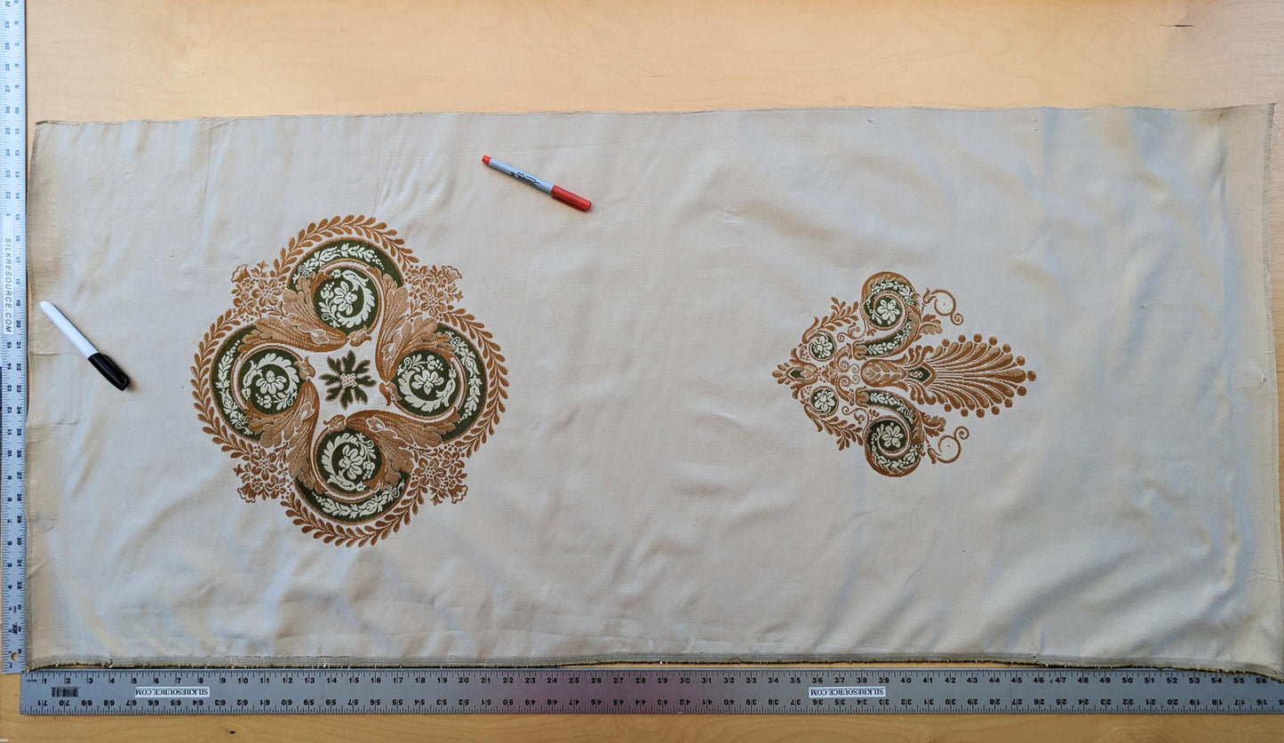 26"x 57" Scalamandre Fauteuil Bessieres Seat &amp; Back Creme French Antique Design MSRP USD 612/y