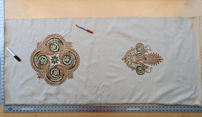 26"x 57" Scalamandre Fauteuil Bessieres Seat &amp; Back Creme French Antique Design MSRP USD 612/y