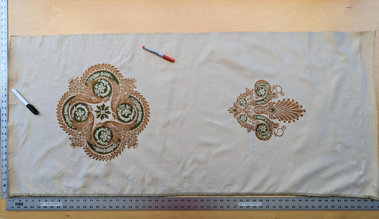 26"x 57" Scalamandre Fauteuil Bessieres Seat &amp; Back Creme French Antique Design MSRP USD 612/y