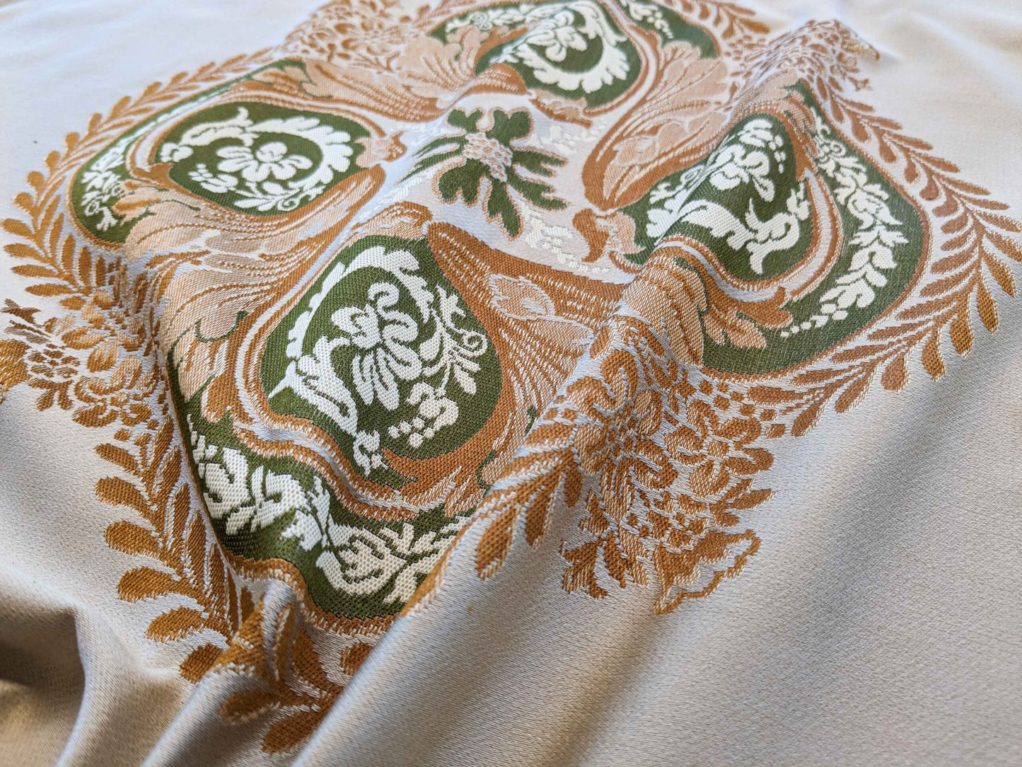 26"x 57" Scalamandre Fauteuil Bessieres Seat &amp; Back Creme French Antique Design MSRP USD 612/y