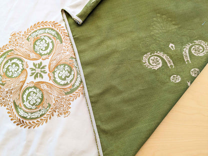 26"x 57" Scalamandre Fauteuil Bessieres Seat &amp; Back Creme French Antique Design MSRP USD 612/y