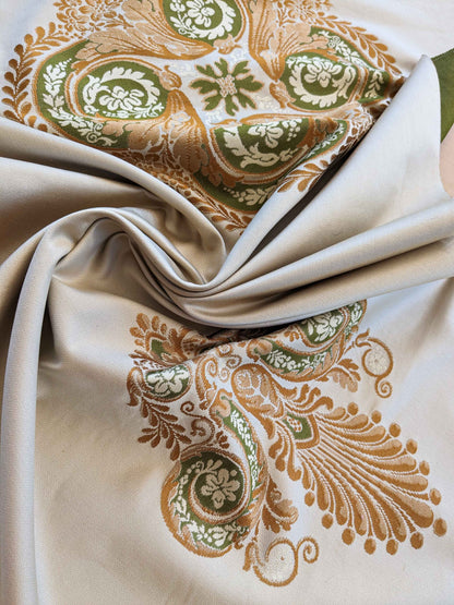 26"x 57" Scalamandre Fauteuil Bessieres Seat &amp; Back Creme French Antique Design MSRP USD 612/y