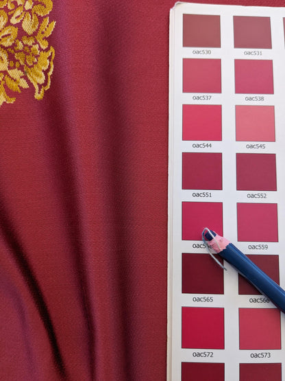 26" x 51" Scalamandre Fauteuil Bessieres Seat &amp; Back Rouge Red Gold French Antique Design Medallion MSRP USD 612/y