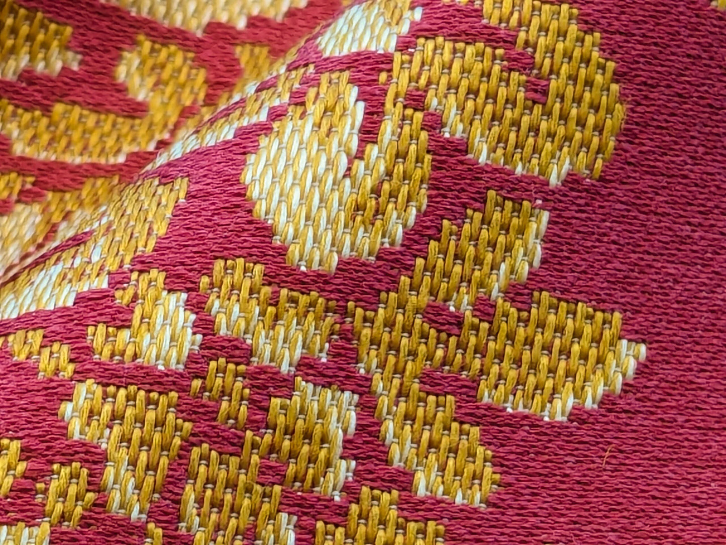 26" x 51" Scalamandre Fauteuil Bessieres Seat &amp; Back Rouge Red Gold French Antique Design Medallion MSRP USD 612/y