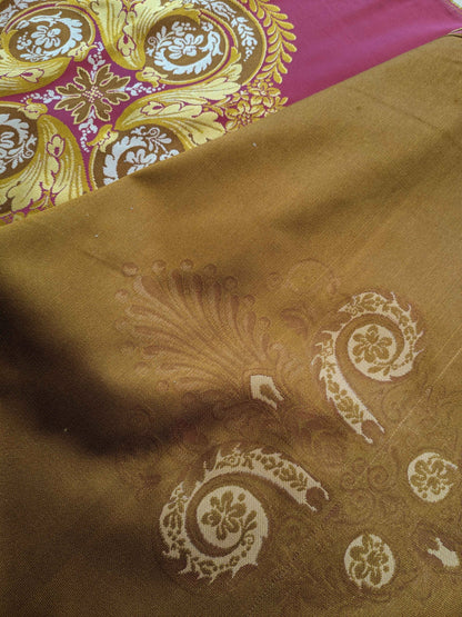 26" x 51" Scalamandre Fauteuil Bessieres Seat &amp; Back Rouge Red Gold French Antique Design Medallion MSRP USD 612/y