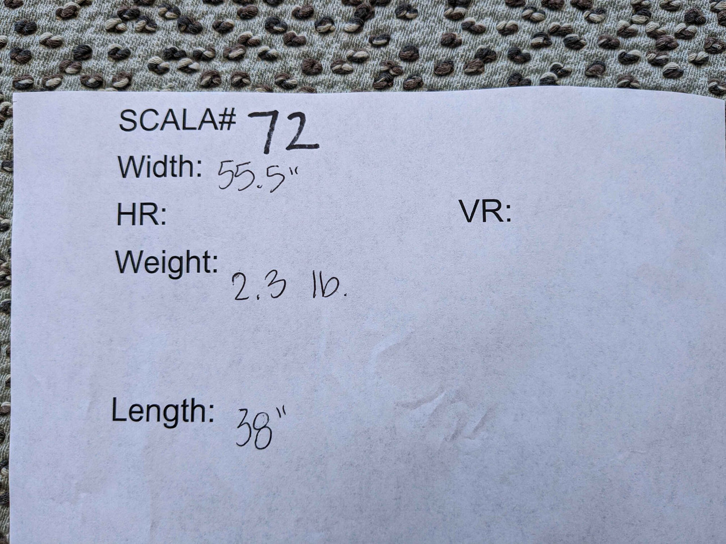 38"w x 55.5"l  Scalamandre Abstract Dots Circle Gray Woven Small Scale