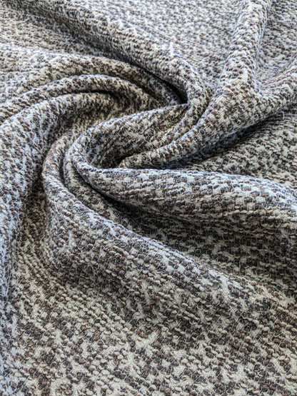 38"w x 55.5"l  Scalamandre Abstract Dots Circle Gray Woven Small Scale