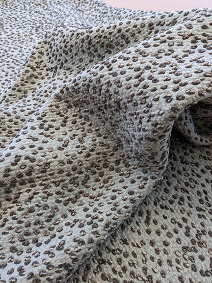 38"w x 55.5"l  Scalamandre Abstract Dots Circle Gray Woven Small Scale