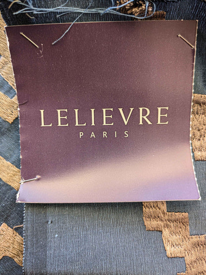 37"Width Lelievre Paris Zebra Orage Blue Gray Abstract Woven