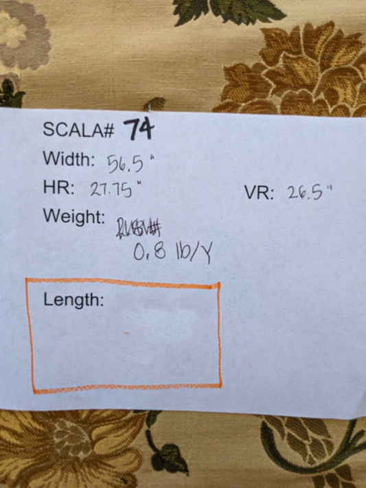 By Yard Scalamandre Fil Coupe Bright Yellow Golden Sunflower Daisy Green Vine on Warm Yellow Gold Silky