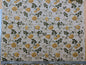 By Yard Scalamandre Fil Coupe Bright Yellow Golden Sunflower Daisy Green Vine on Warm Beige