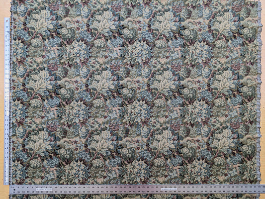 4.9y Scalamandre Floral Botanical Tree Foliage Yellow Green Beige Forest Tapestry