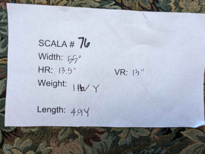 4.9y Scalamandre Floral Botanical Tree Foliage Yellow Green Beige Forest Tapestry