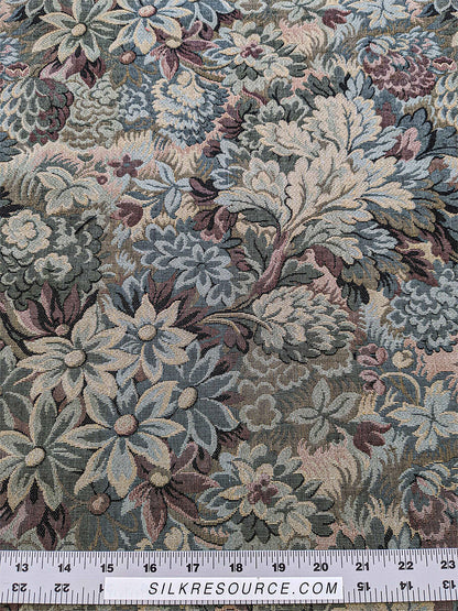 4.9y Scalamandre Floral Botanical Tree Foliage Yellow Green Beige Forest Tapestry