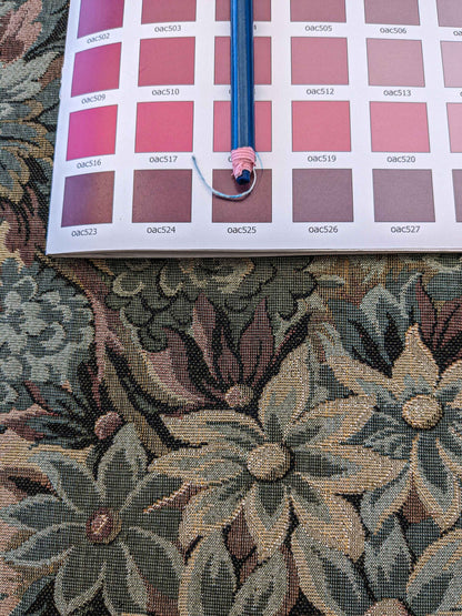 4.9y Scalamandre Floral Botanical Tree Foliage Yellow Green Beige Forest Tapestry