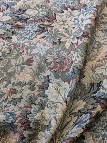 4.9y Scalamandre Floral Botanical Tree Foliage Yellow Green Beige Forest Tapestry