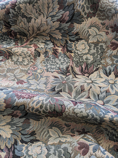 4.9y Scalamandre Floral Botanical Tree Foliage Yellow Green Beige Forest Tapestry