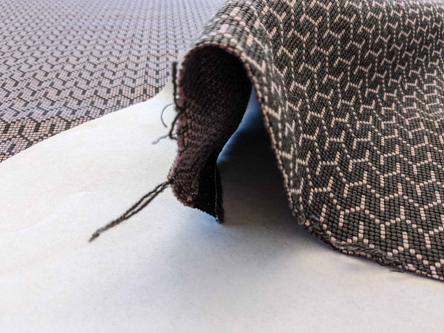 37" x 57" Scalamandre Art Deco Geometric Small Scale Purple Black