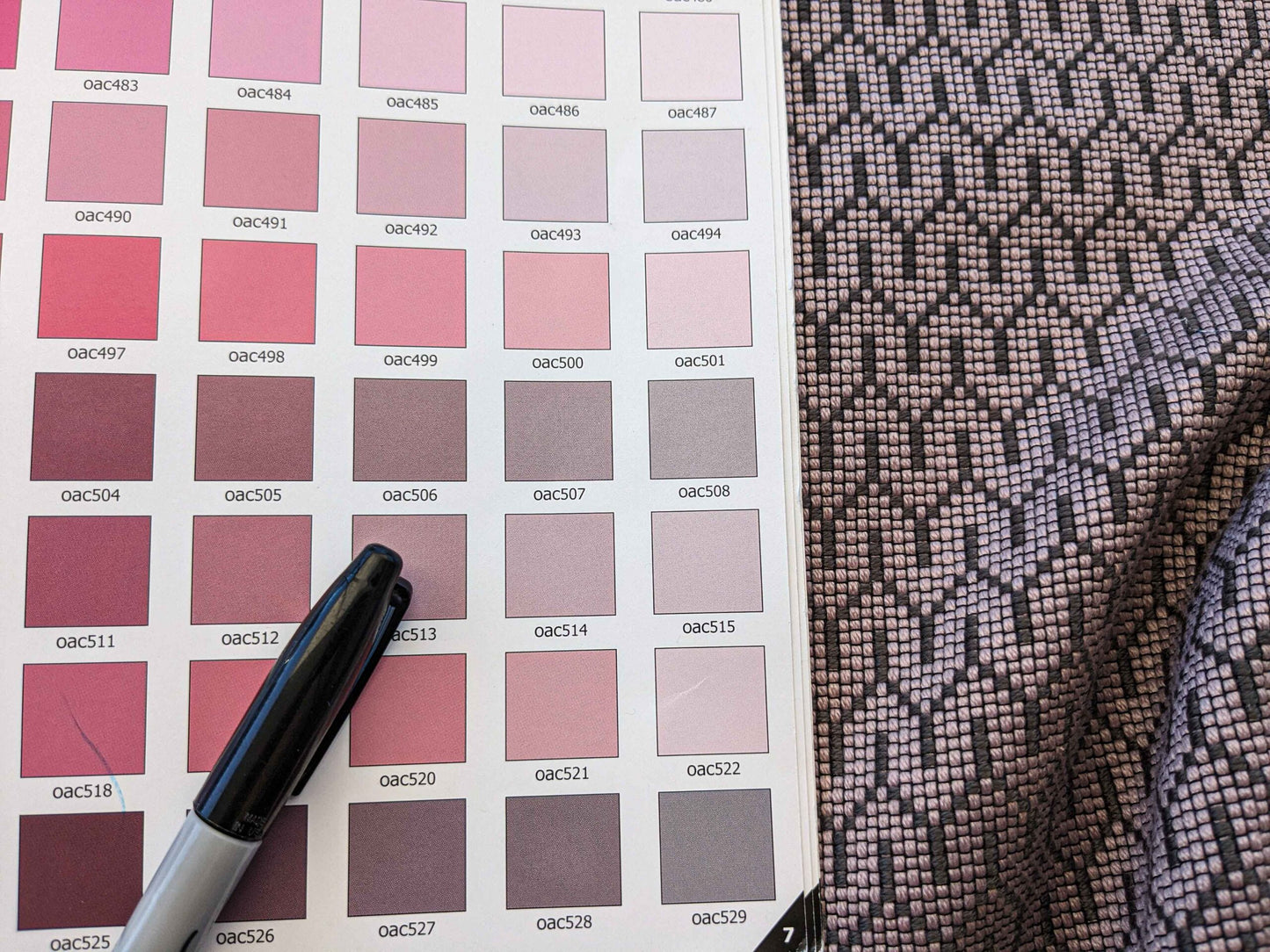 37" x 57" Scalamandre Art Deco Geometric Small Scale Purple Black