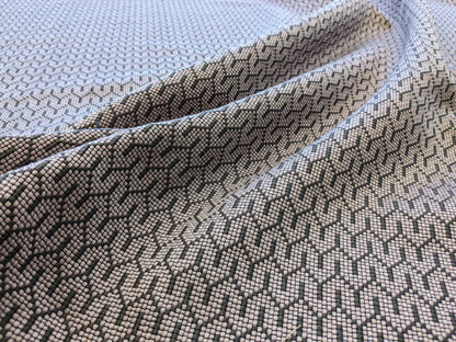 37" x 57" Scalamandre Art Deco Geometric Small Scale Purple Black