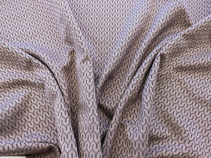 37" x 57" Scalamandre Art Deco Geometric Small Scale Purple Black