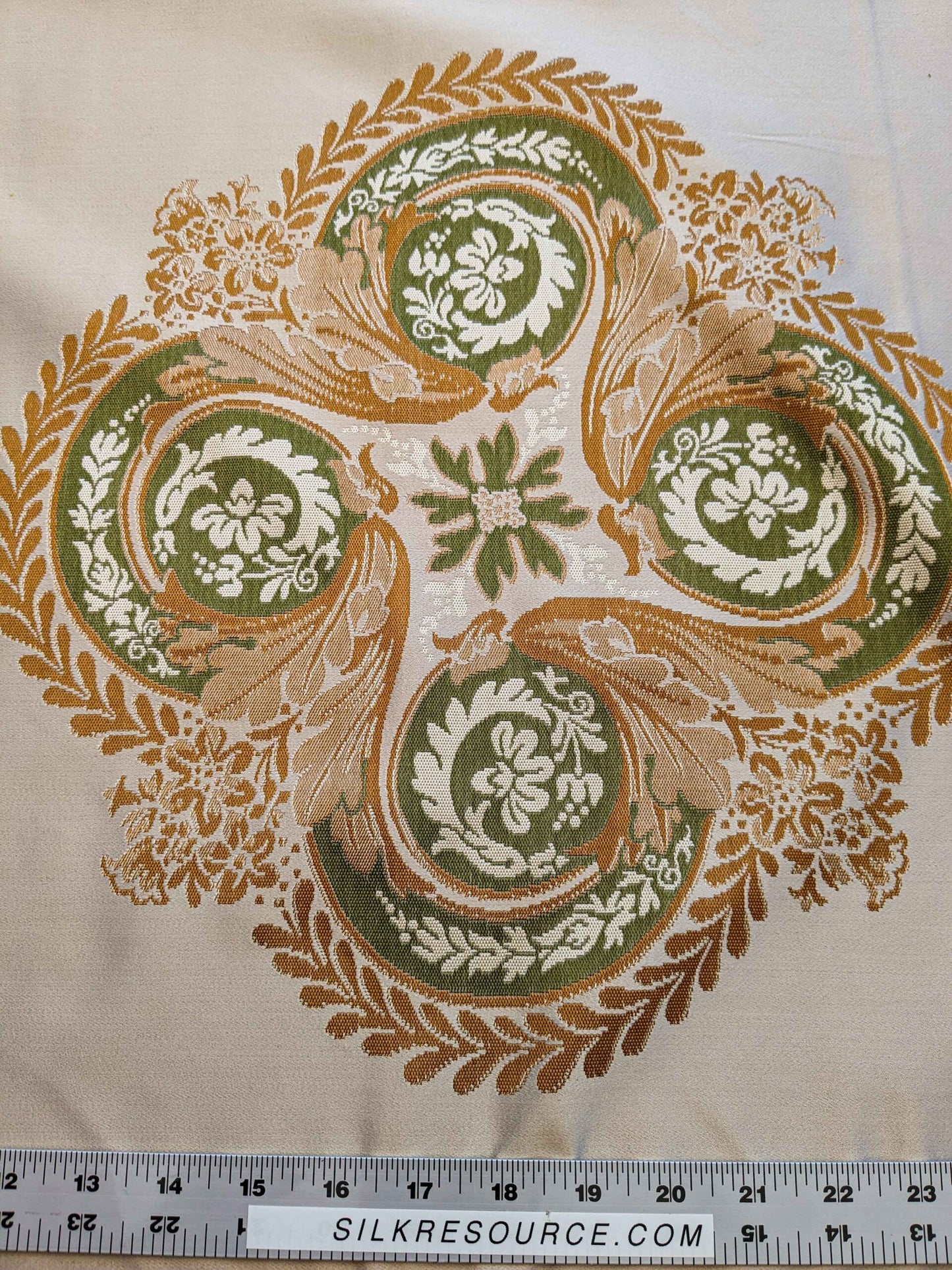 26"x 52" Scalamandre Fauteuil Bessieres Seat &amp; Back Creme French Antique Design MSRP USD 612/y