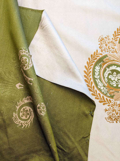 26"x 52" Scalamandre Fauteuil Bessieres Seat &amp; Back Creme French Antique Design MSRP USD 612/y